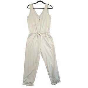 Venus Denim Jumpsuit Sz Medium Lightweight‎ Chambray Drawstring Casual Romper